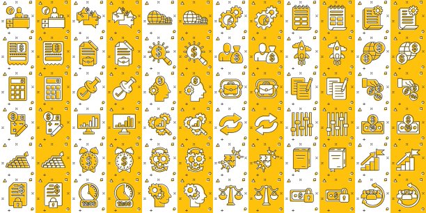 商业图标设置在漫画风格。钱，人，文件卡通矢量插图在白色孤立的背景。自由职业者图表飞溅效应的商业概念。图片下载