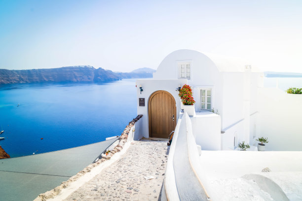 希腊圣托里尼岛的美丽细节图片下载