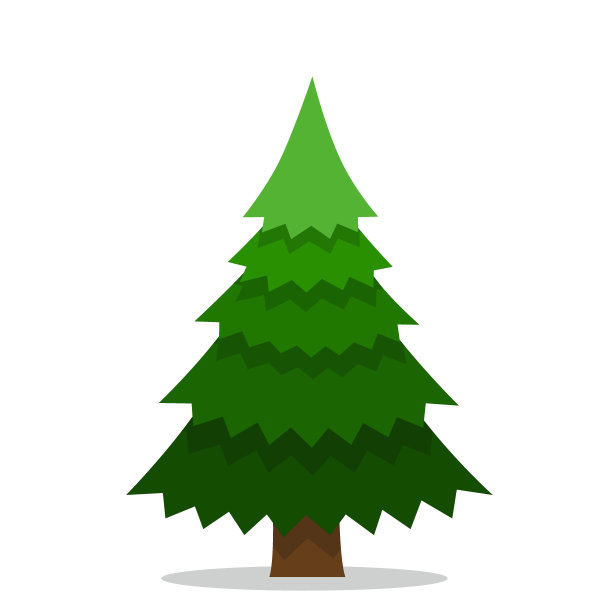 圣诞树。圣诞快乐，新年快乐。矢量插图。图片下载