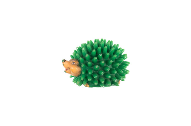 玩具塑料刺猬孤立在白色背景图片下载