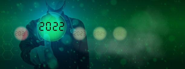 2022未来新年医生按下按钮投资未来图片下载