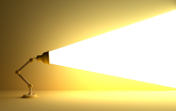 带有灯光的广告海报，带有文字空间的3d渲染插图图片下载