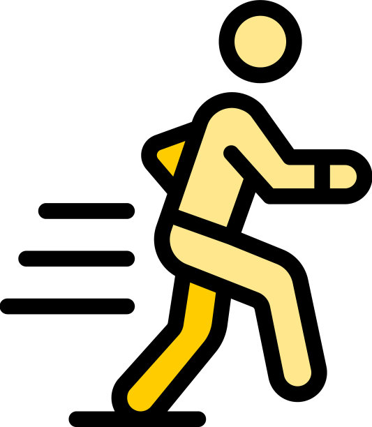 跑步习惯图标颜色轮廓图片下载