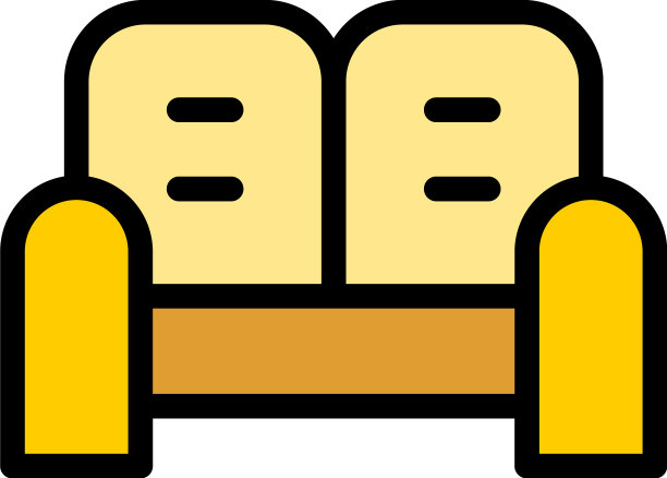 沙发图标颜色轮廓图片下载