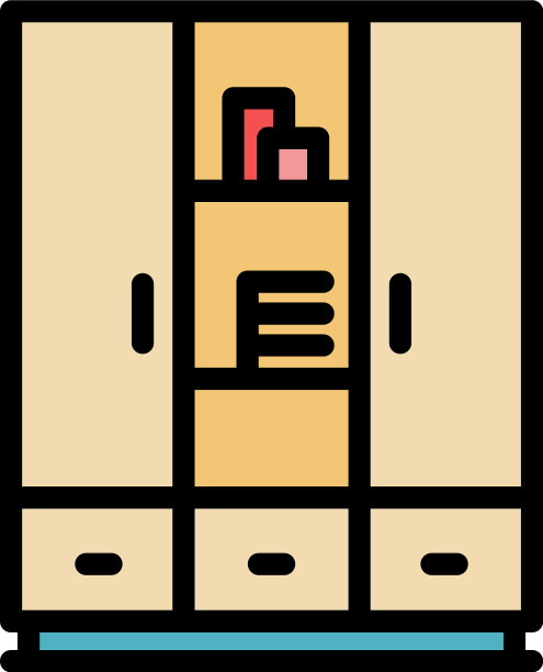 衣柜化妆间图标颜色轮廓图片下载