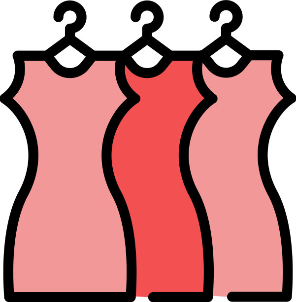 裙子从试衣间图标颜色轮廓图片下载