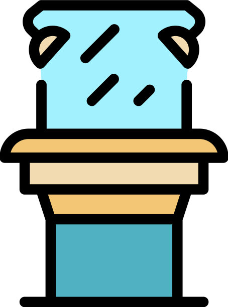 灯光化妆间图标颜色轮廓图片下载