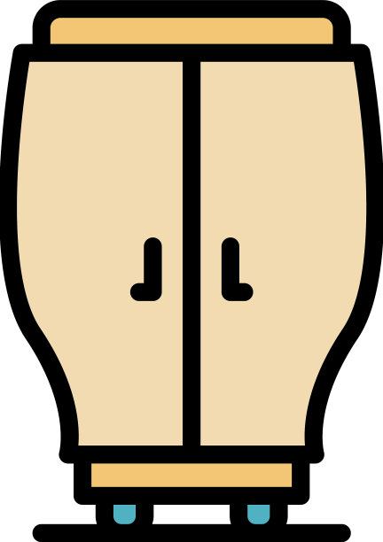 女孩衣柜图标颜色轮廓图片下载