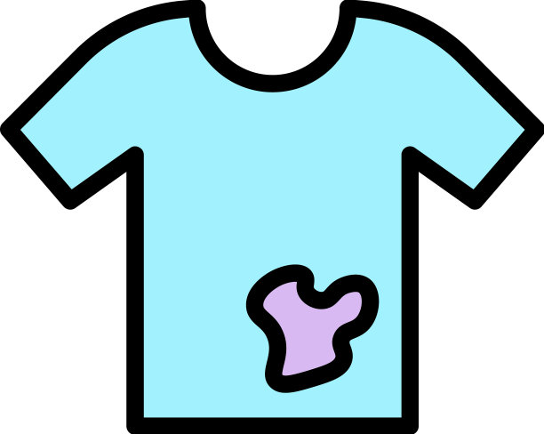 脏衬衫图标颜色轮廓图片下载