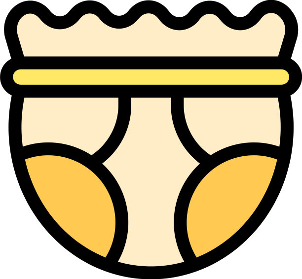 婴儿纸尿裤图标颜色轮廓图片下载