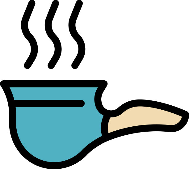 烟草烟斗图标颜色轮廓图片下载