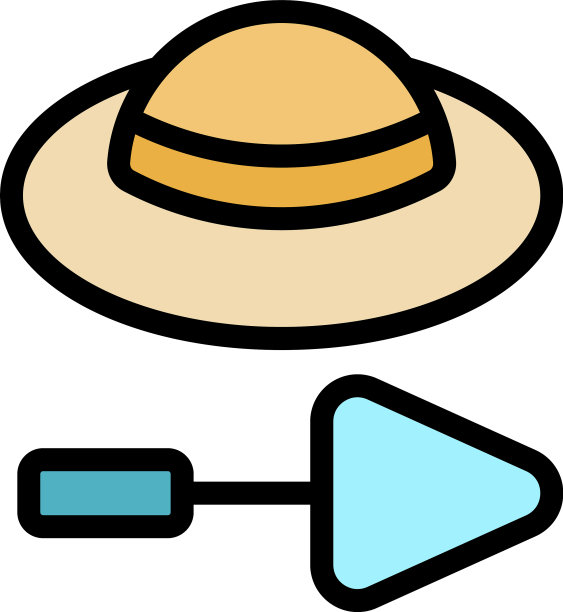 帽子为高级男子图标颜色轮廓图片下载