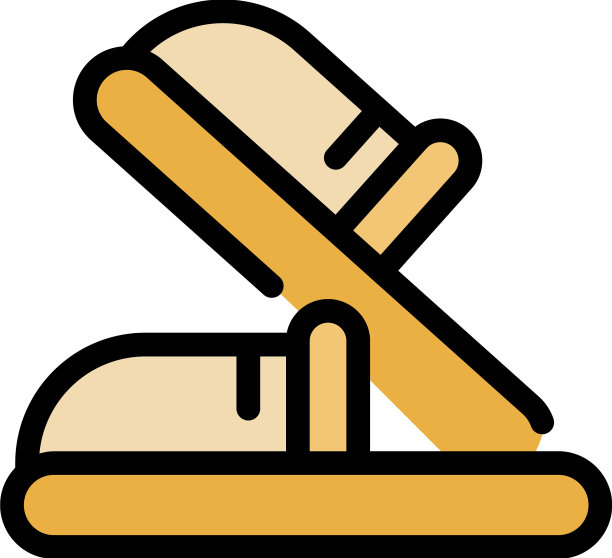 拖鞋图标颜色轮廓图片下载