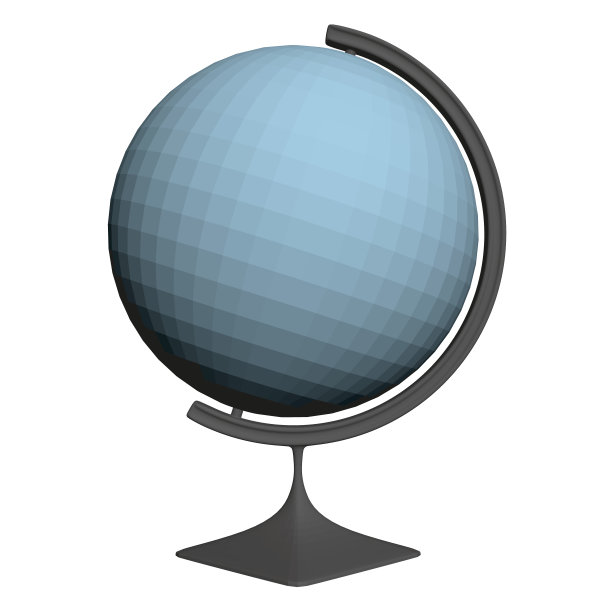 蓝色球形模型孤立在白色背景上。前视图。3 d。矢量图图片下载