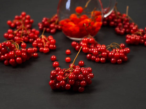 黑色背景上的新鲜浆果越橘。健康的概念。图片下载