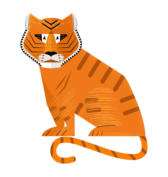 2022年中国虎年快乐横幅向量。今年是亚洲虎年。图片下载