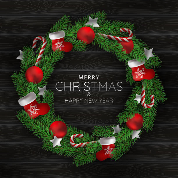 圣诞花环图片下载