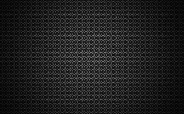 黑色不锈钢六角网背景。3d技术六角形插图。图片下载