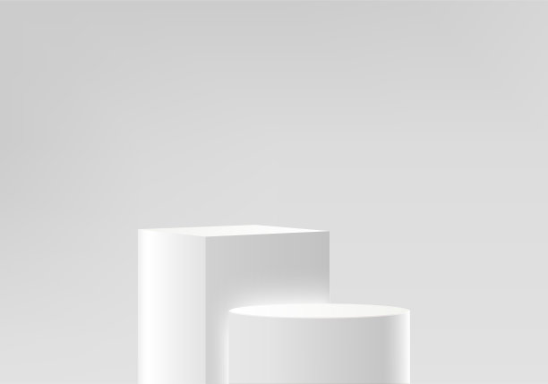 3d背景产品展示最小的讲台场景与几何平台。背景矢量3d与获奖者奖台。展示化妆品。舞台展示在基座上的现代工作室白色粉彩图片下载