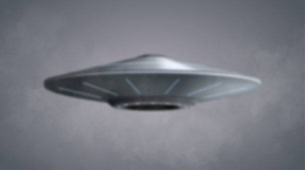 有光束的不明飞行物飞船图片下载