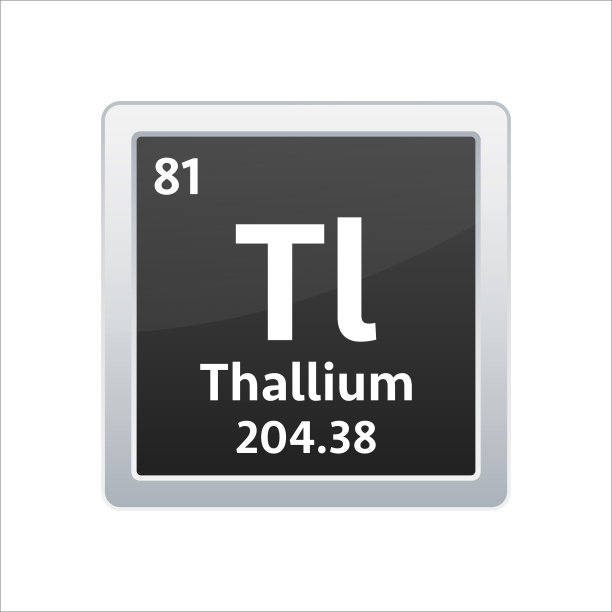铊的象征。元素周期表中的化学元素。矢量插图。图片下载