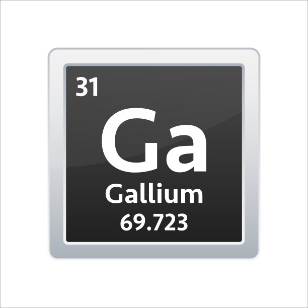 镓的象征。元素周期表中的化学元素。矢量插图。图片下载