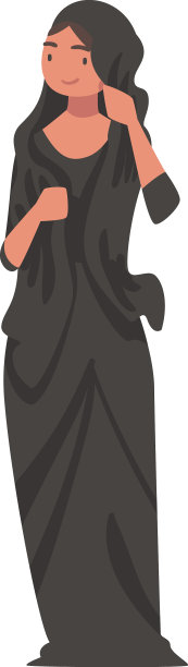 阿拉伯妇女站在传统的穆斯林服装图片下载