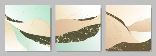 抽象的矢量图。极简主义的形状。线性弯曲模式。为社交媒体模板，网页横幅，博客文章设计。垃圾风格绘制的背景。复古的概念。彩色渐变颜色。图片下载