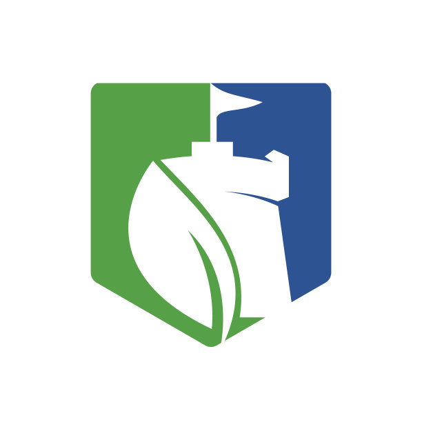 城堡与树叶图标矢量设计。图片下载