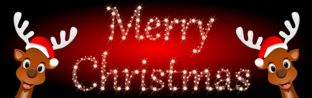 驯鹿祝圣诞快乐-插图图片下载