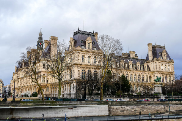 建筑外观，照片图像一个美丽的巴黎大都市全景图片下载