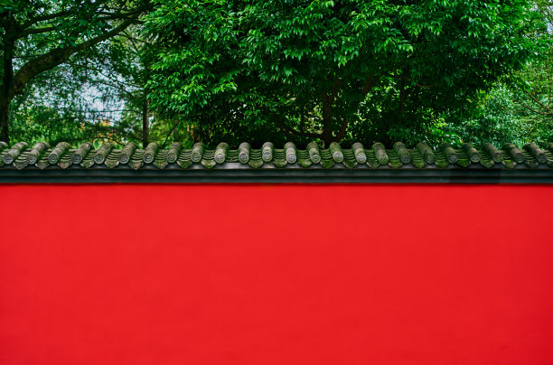 红色东方风墙图片下载