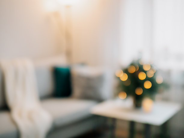 圣诞室内模糊了客厅图片下载