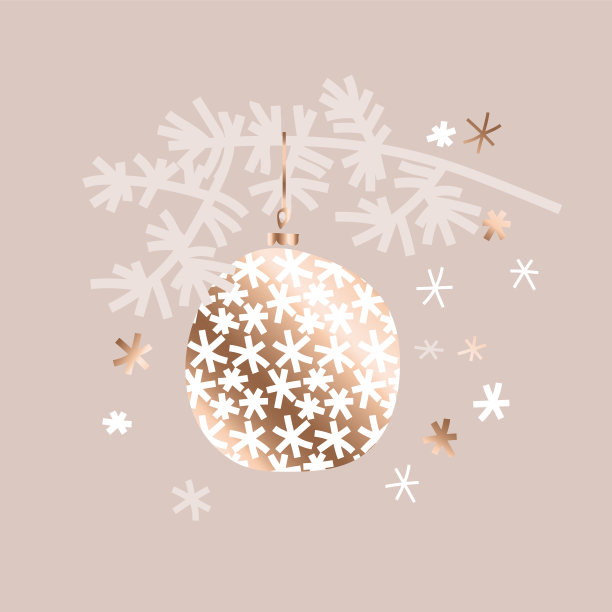 天真的手画单一圣诞小玩意明信片图片下载