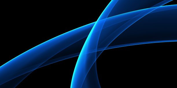 蓝色抽象透明软波设计元素图片下载