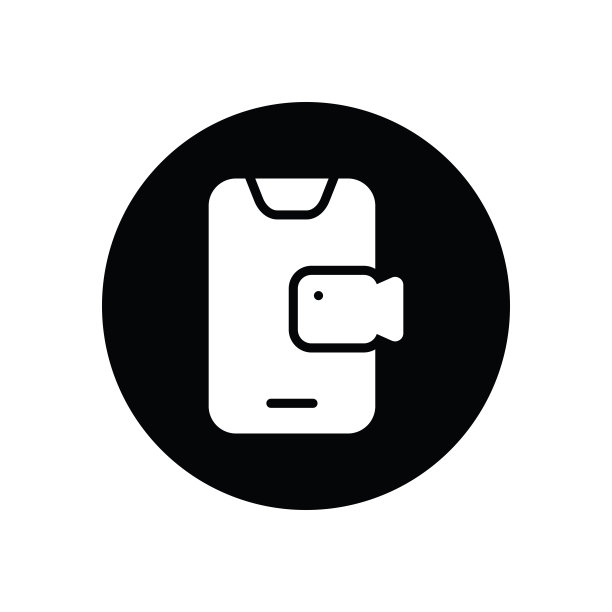 视频电话的字形图标图片下载