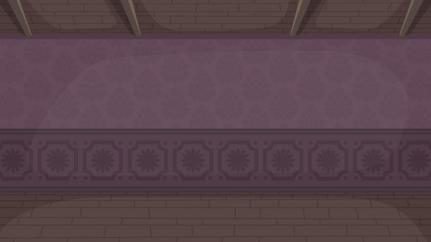 空的房间。木制的天花板和地板，墙上的字母组合。复古的房间。向量。图片下载