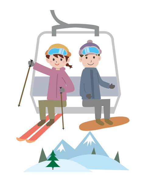 冬季休闲运动滑雪图片下载