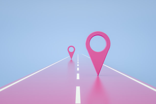 导航地图指针，标记针，在路上的旅行目的地图片下载