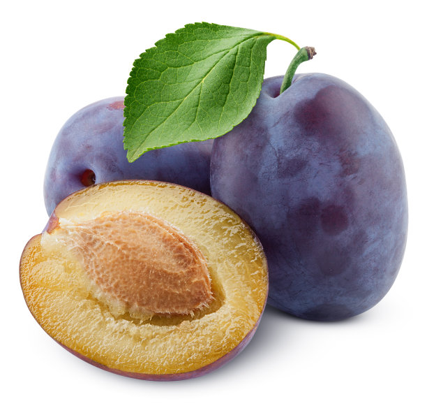 梅孤立在白色背景，修剪路径，全景深图片下载