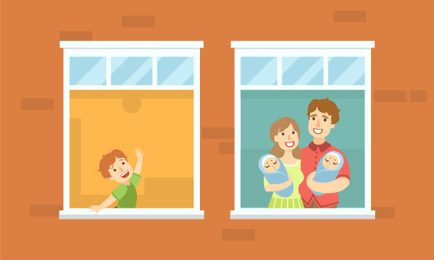 人们从开着的窗户向外看图片下载