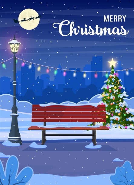 夜城公园的圣诞节，图片下载