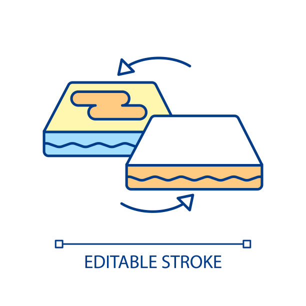 干净的床垫RGB颜色图标图片下载