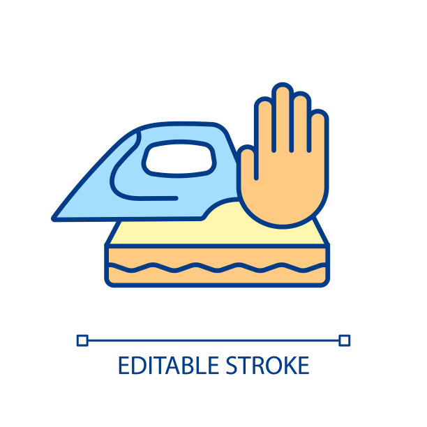 不要熨烫床垫上的RGB颜色图标图片下载