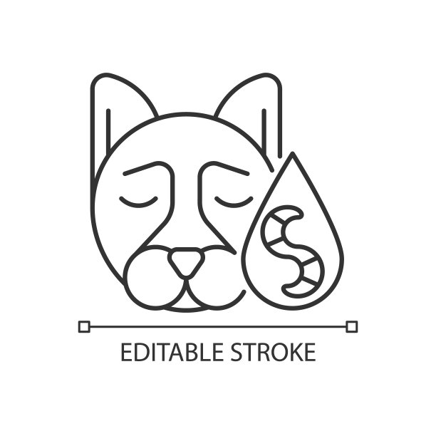 蛔虫线性图标图片下载