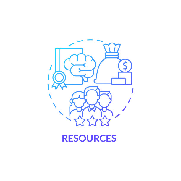 资源蓝色渐变概念图标图片下载