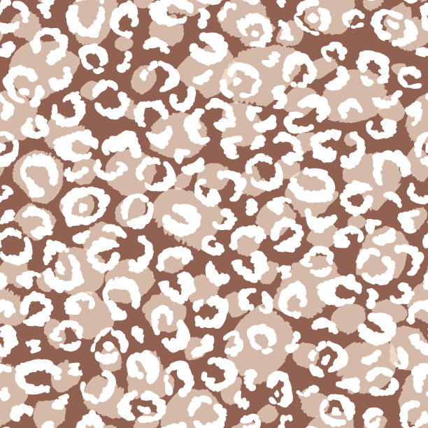 抽象现代豹纹无缝拼接。动物的背景。为印刷，卡片，明信片，织物，纺织品的棕色和白色装饰矢量股票插图。现代装饰的风格化皮肤图片下载