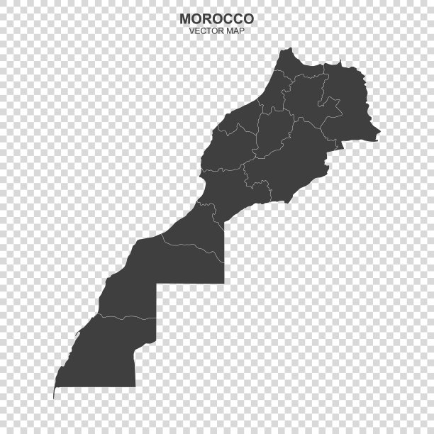 矢量设计元素-地图的摩洛哥图片下载