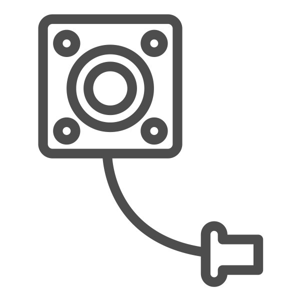 间谍迷你相机，闭路电视，监视，控制线图标，闭路电视概念，观察矢量标志在白色背景上，轮廓风格图标的移动概念和网页设计。矢量图形。图片下载