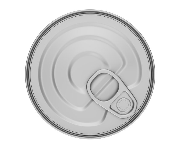 罐头食品保存俯视图。在白色背景上隔离图片下载